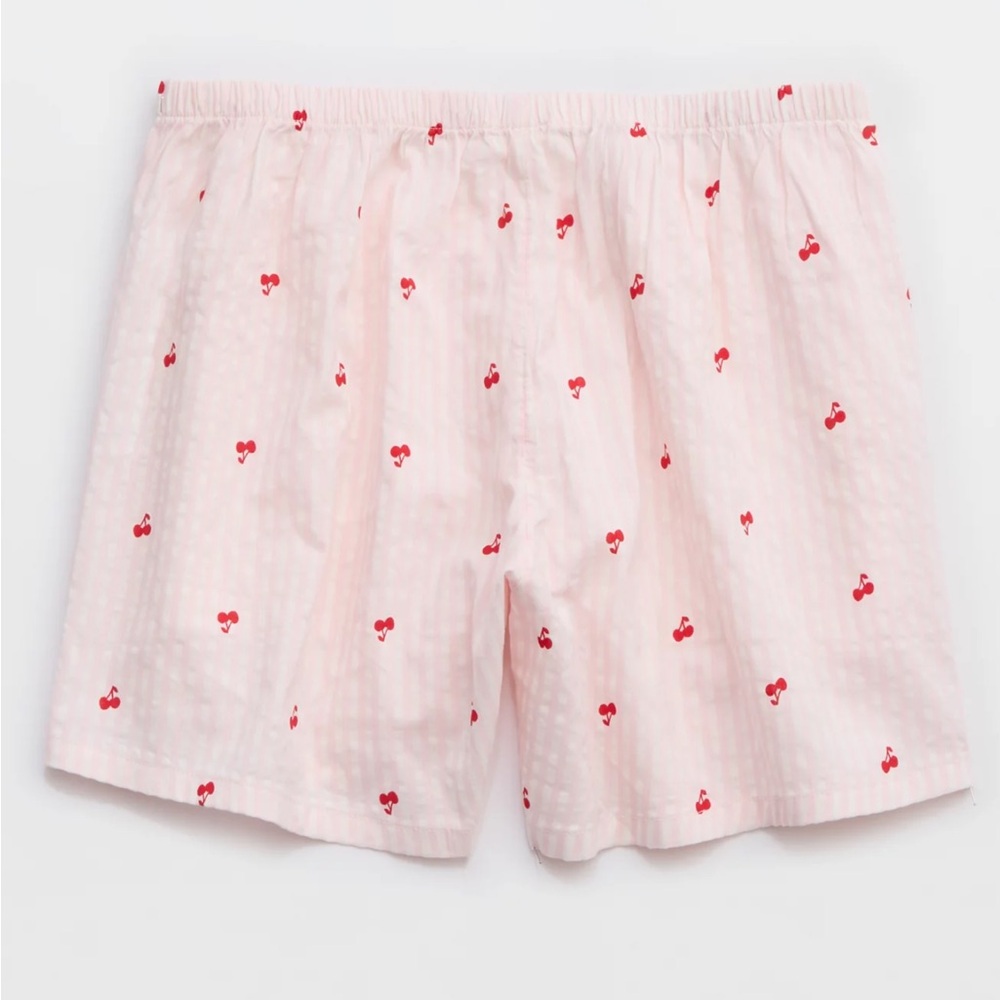 NWT AERIE OFF-DUTY SEERSUCKER BOXER - BLOOM🌸🍒💗, Sz.S, BNWTIB✨RARE🌟FIND✨ - Picture 8 of 12